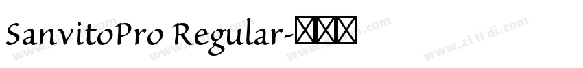 SanvitoPro Regular字体转换